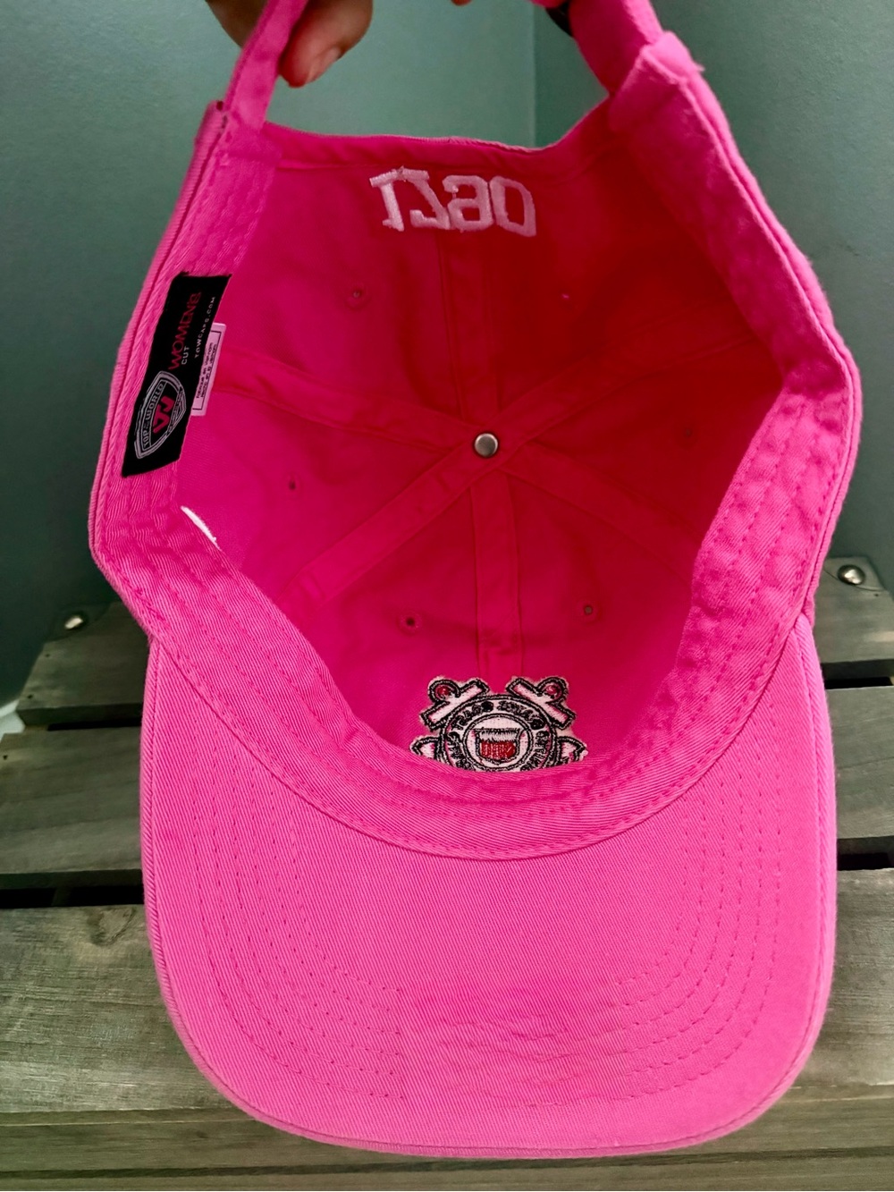 Top of the World US Coast Guard Pink Sparkle Embroidered Adjustable Hat - Picture 3 of 7
